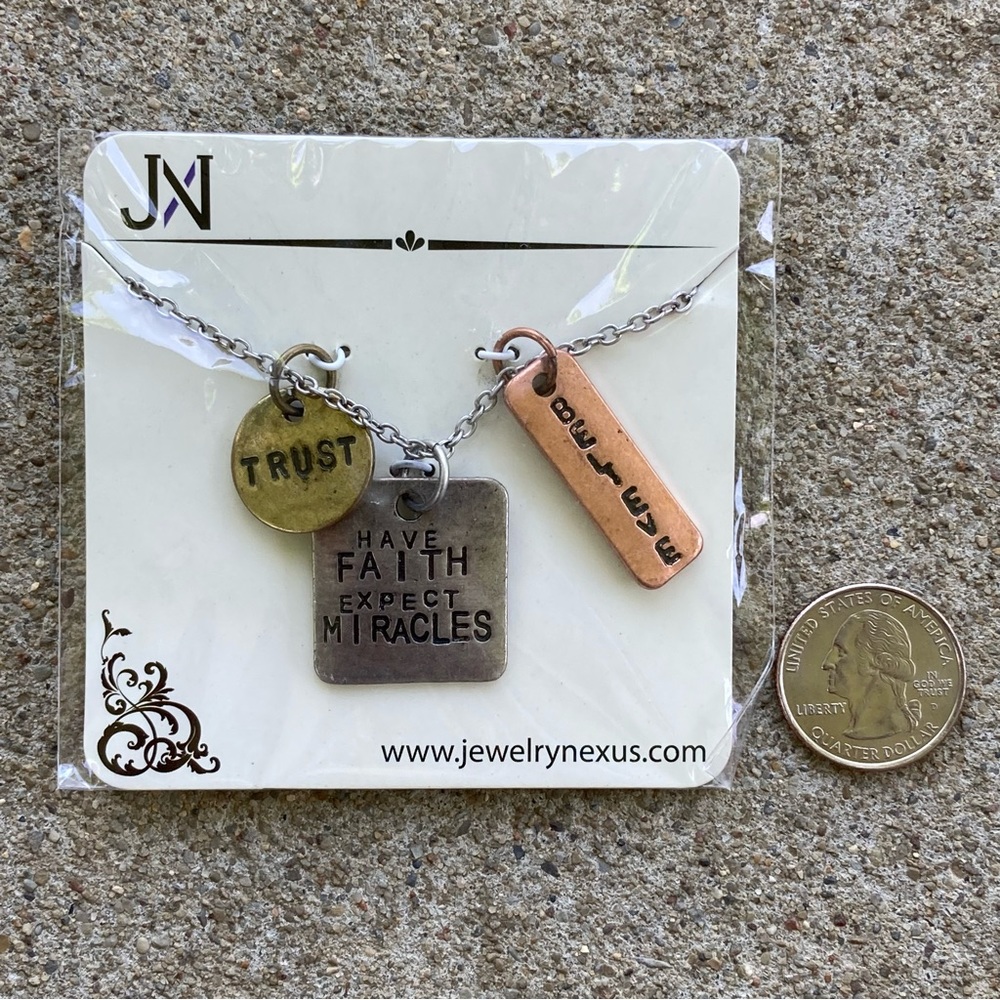 Jewelry Nexus "Have Faith Expect Miracles" Necklace